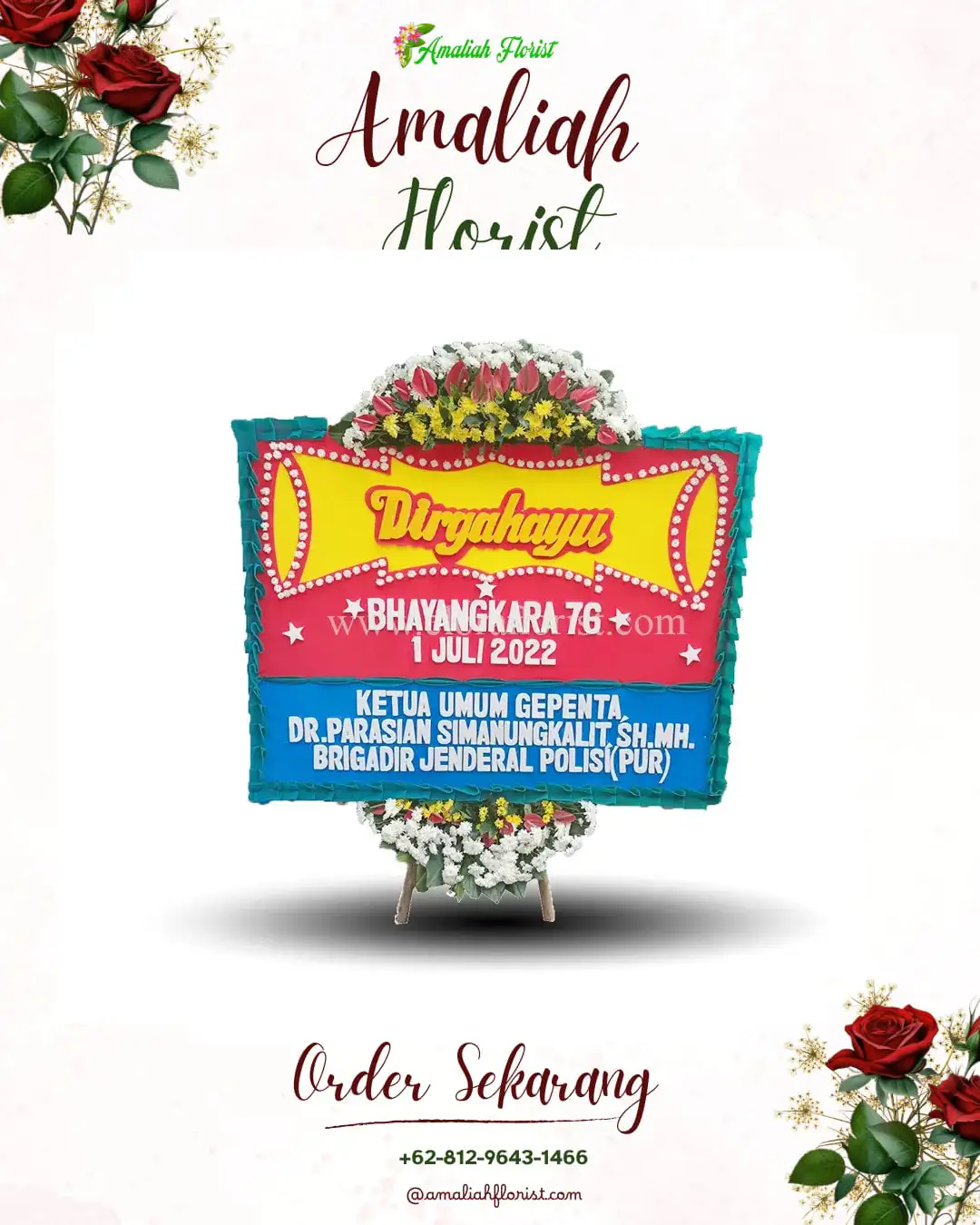 Papan Bunga HUT Ulang Tahun Bagan Sinembah Raya
